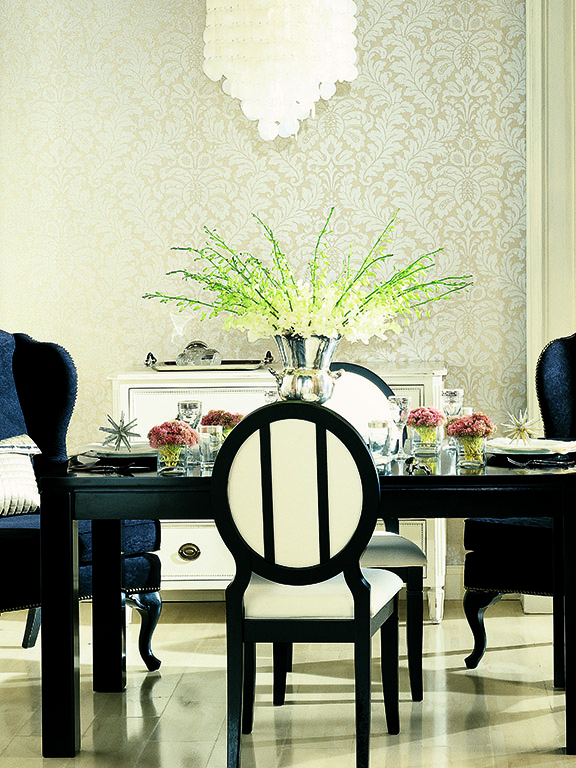 Shimmering Details Traditional Damask